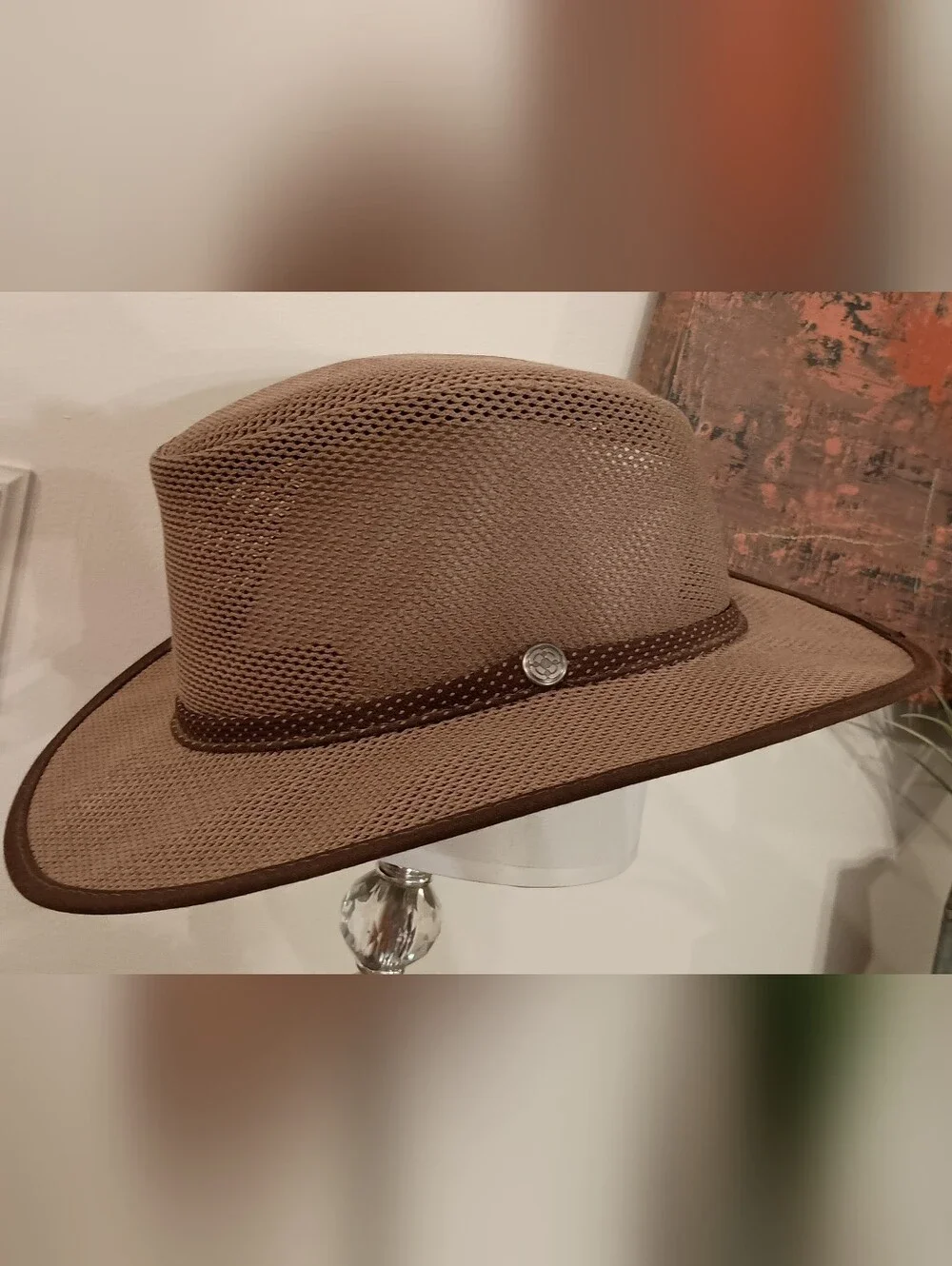 Men's Brown Breathable Mesh Rancher Hat